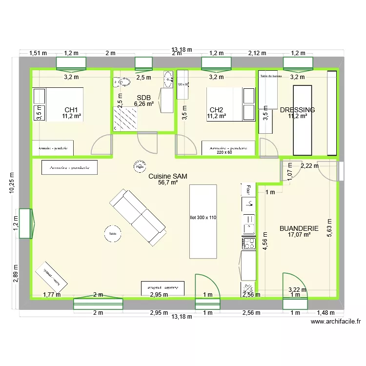 planRDC. Plan de 6  et 175 m²