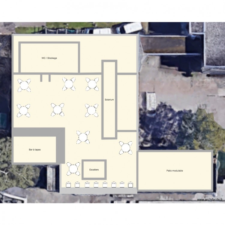 Terrasse Claire Implantation. Plan de 0 pièce et 0 m2