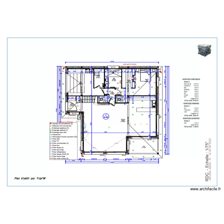 badis rdc. Plan de badis rdc. Plan de