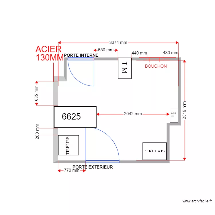 PLAN DE MASSE EXISTANT ST ANDRE BOUCHON. Plan de 