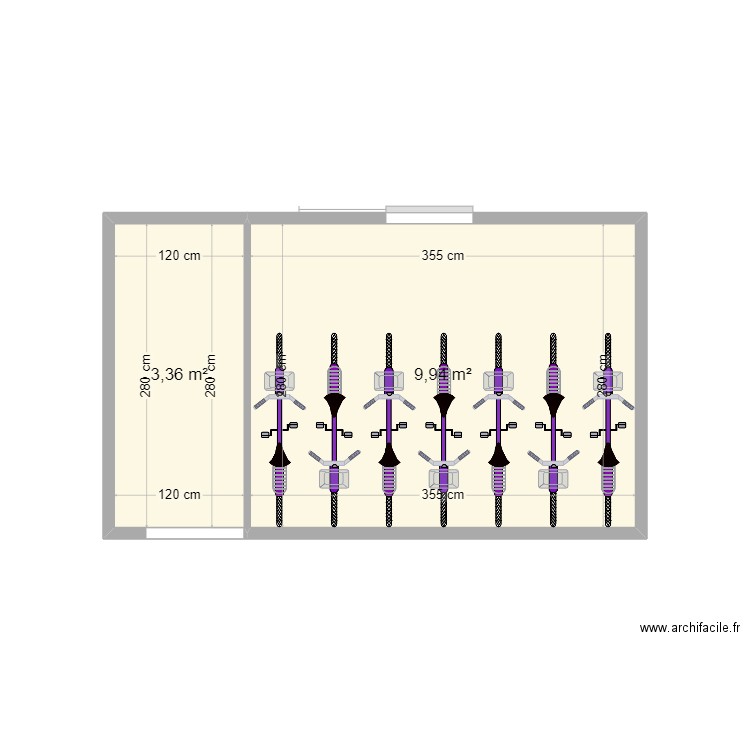  PROP CONS SIN 1. Plan de 2 pièces et 13 m2