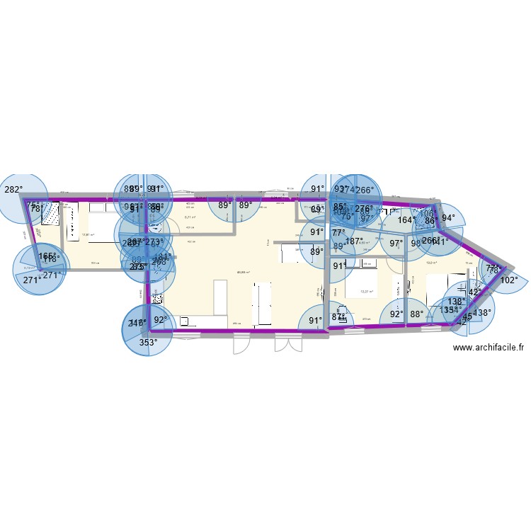 maillaude1. Plan de 15 pièces et 110 m2