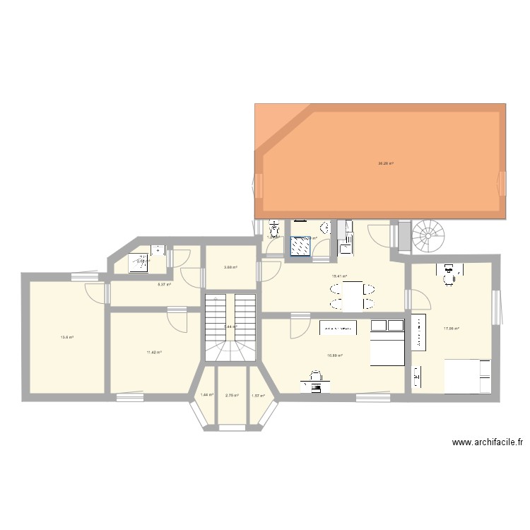 La Roche Etage 1. Plan de 0 pièce et 0 m2