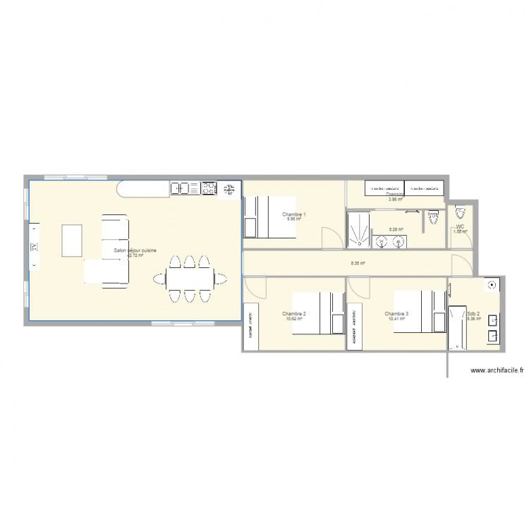 maison. Plan de 0 pièce et 0 m2