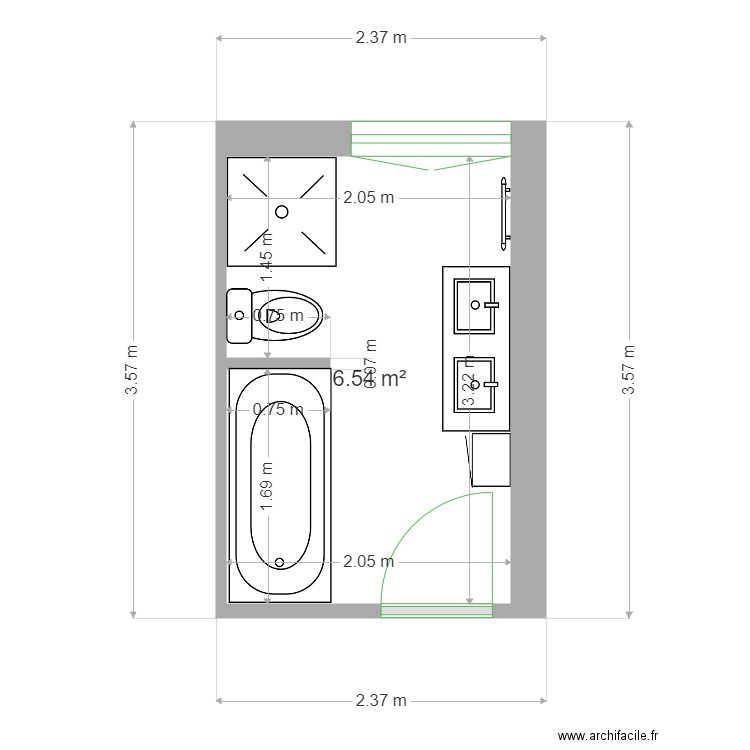 Salle de bain 3. Plan de 0 pièce et 0 m2