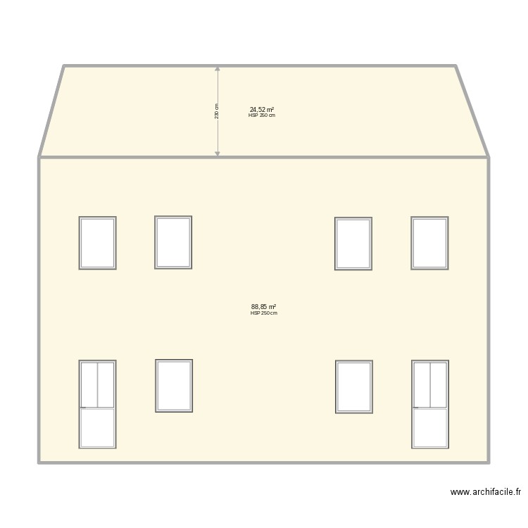 facade. Plan de 0 pièce et 0 m2