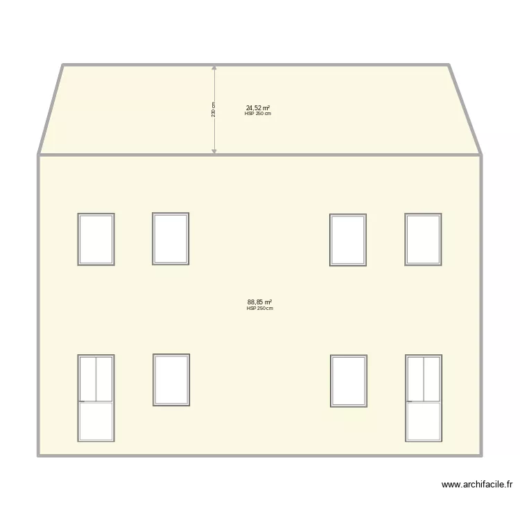 facade. Plan de 