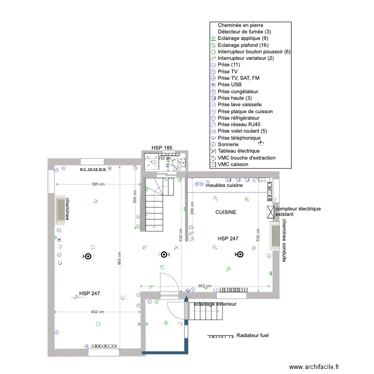 GUIMAEC RDC REVU CLOISONS ABATTUES. Plan de 0 pièce et 0 m2