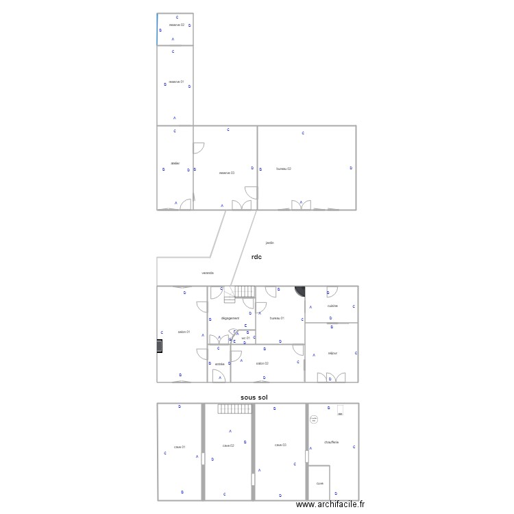 labas rdc plomb. Plan de 0 pièce et 0 m2