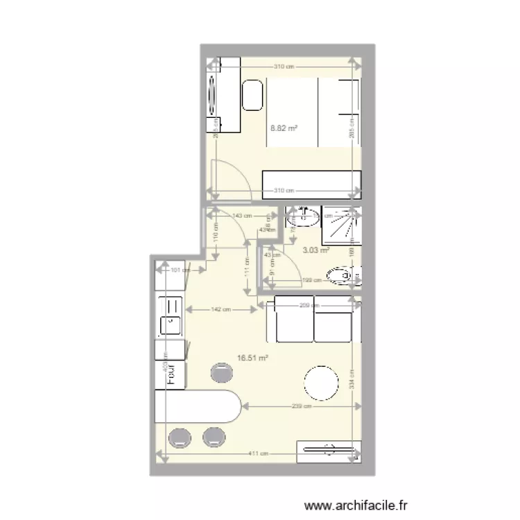 sebastopol etage gauche . Plan de 