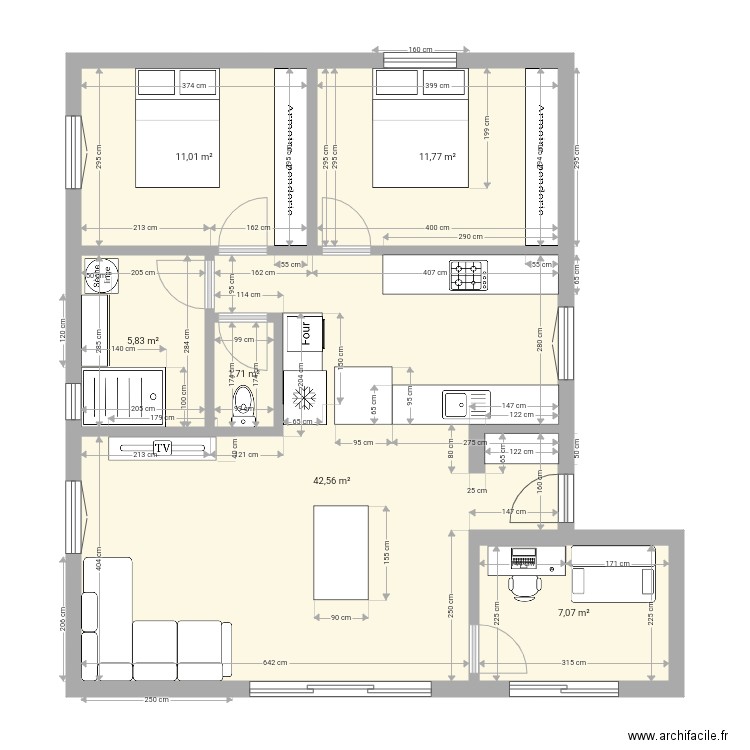 Maison t4 80m2 . Plan de 0 pièce et 0 m2