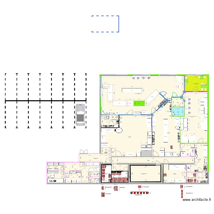 Projet Euromaster avec couloir fini. Plan de 0 pièce et 0 m2