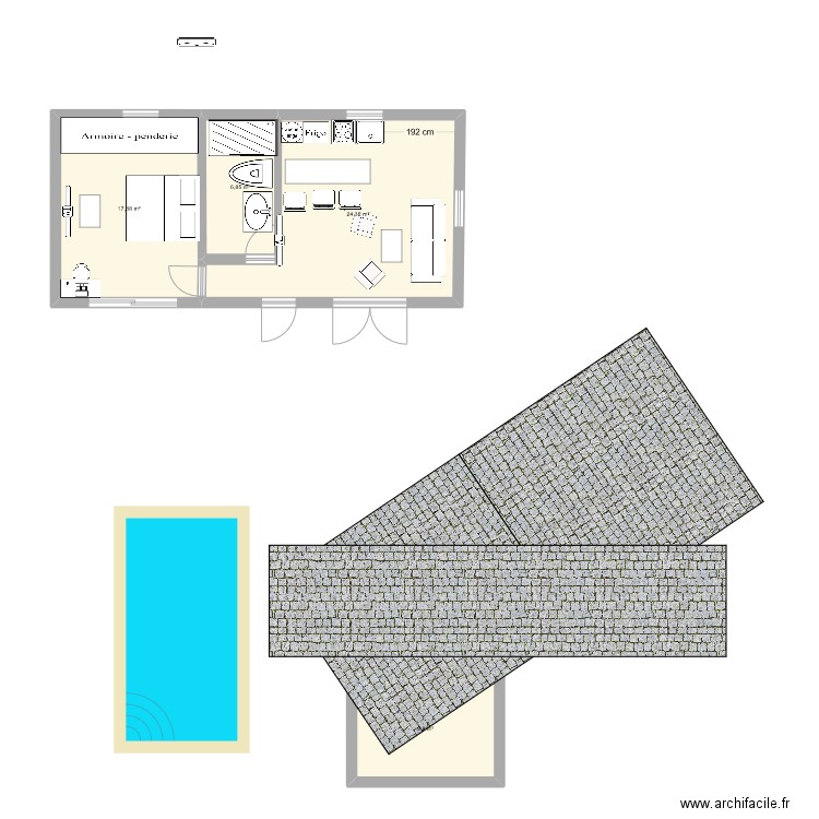 pool house. Plan de 0 pièce et 0 m2