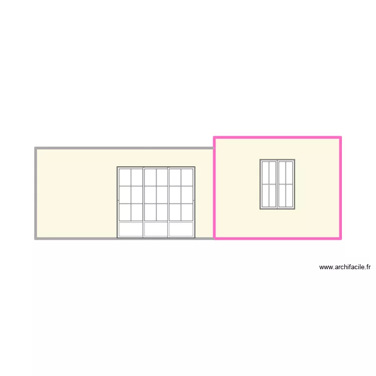 Cabane du Vigneron Fassade. Plan de 