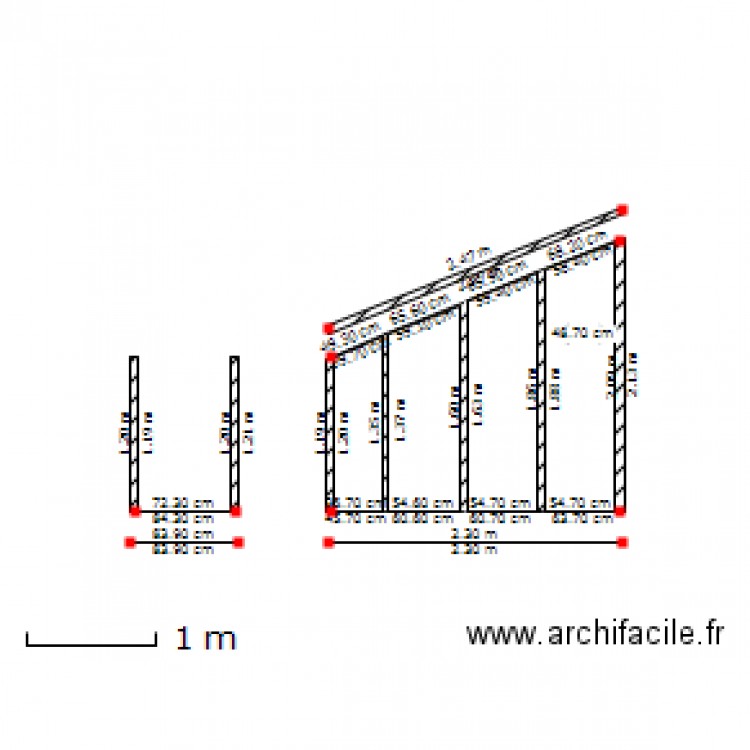 caisson grenier. Plan de 0 pièce et 0 m2