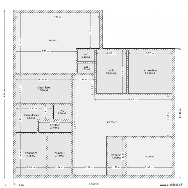 Maison. Plan de 0 pièce et 0 m2