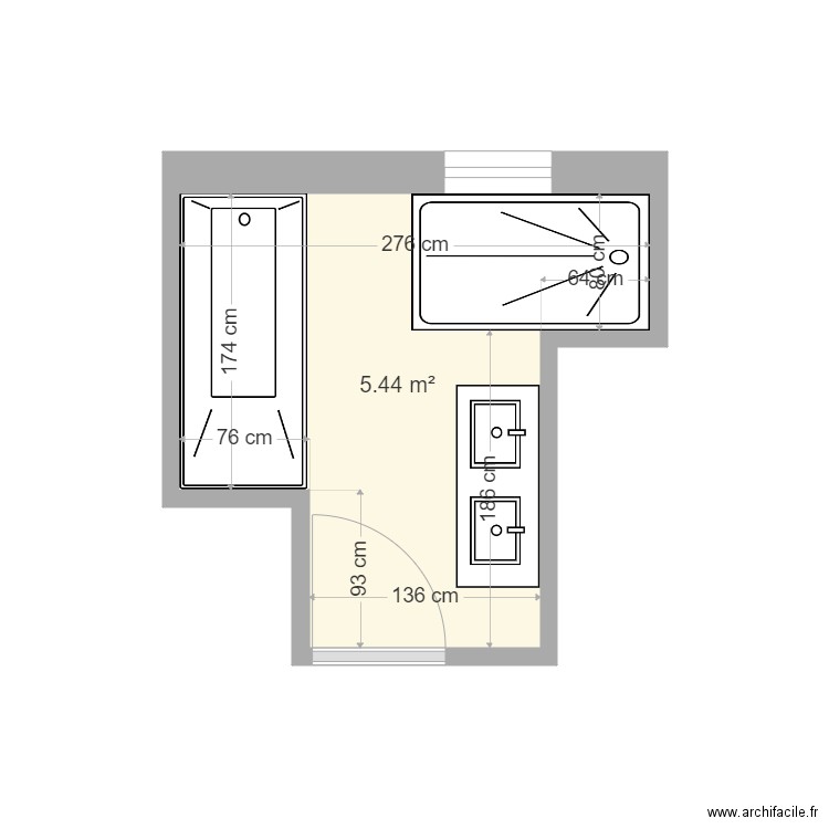 VAN ARKEL. Plan de 1 pièce et 5 m2