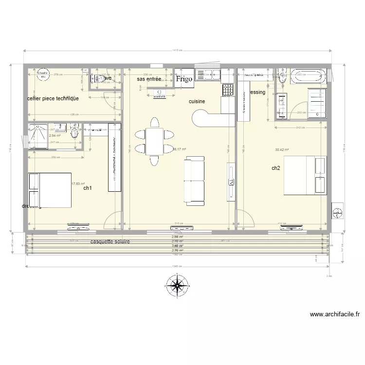 nouveau plan 110m2. Plan de 
