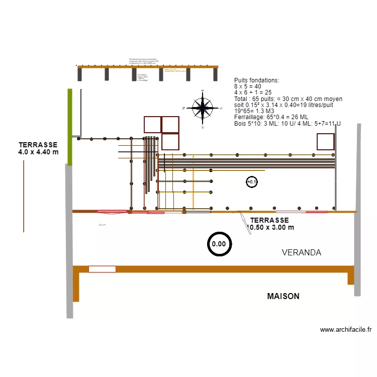 NIEUL Jardin Arrière Implantation terrasse 2. Plan de NIEUL Jardin Arrière Implantation terrasse 2. Plan de