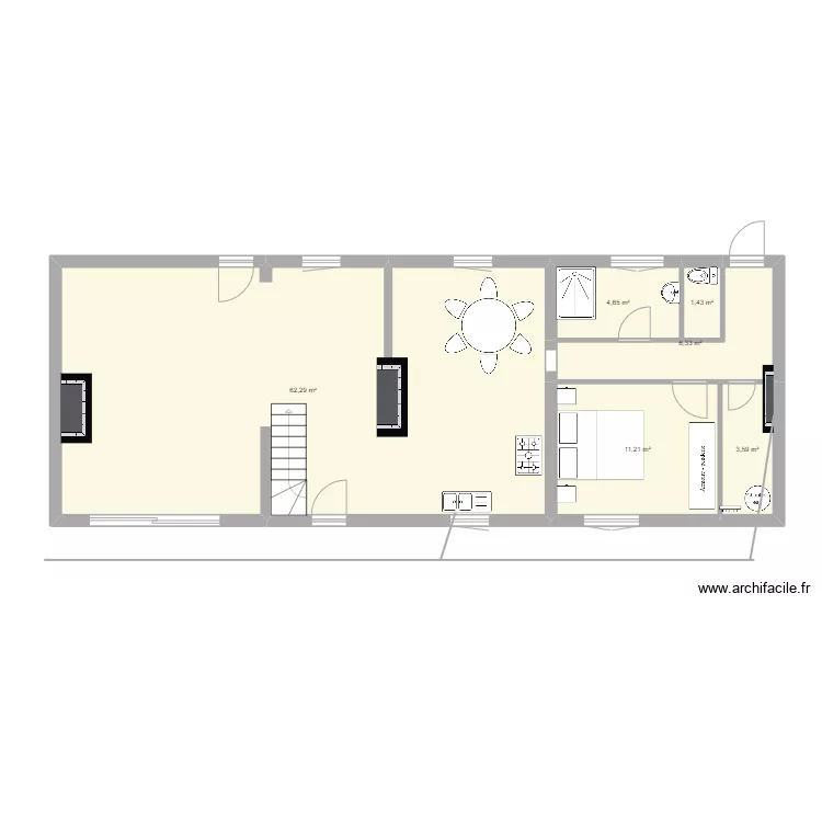 rdc plessis. Plan de rdc plessis. Plan de