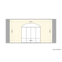 Baie piscine L 245 X  H 250