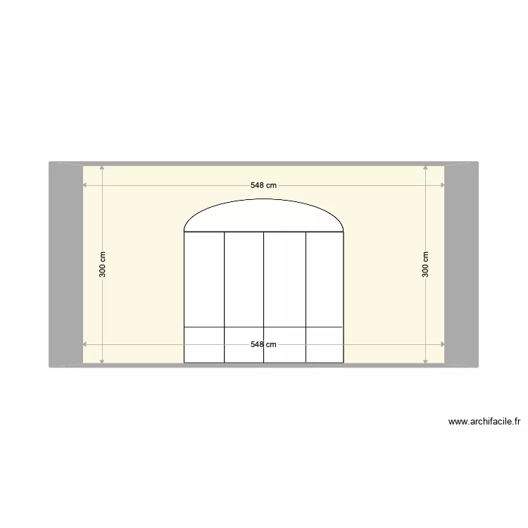 Baie piscine L 245 X H 250. Plan de Baie piscine L 245 X H 250. Plan de