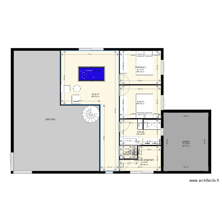 Plan maison R1 modifie. Plan de 0 pièce et 0 m2