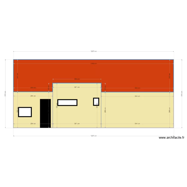 maison Façade Nord. Plan de maison Façade Nord. Plan de