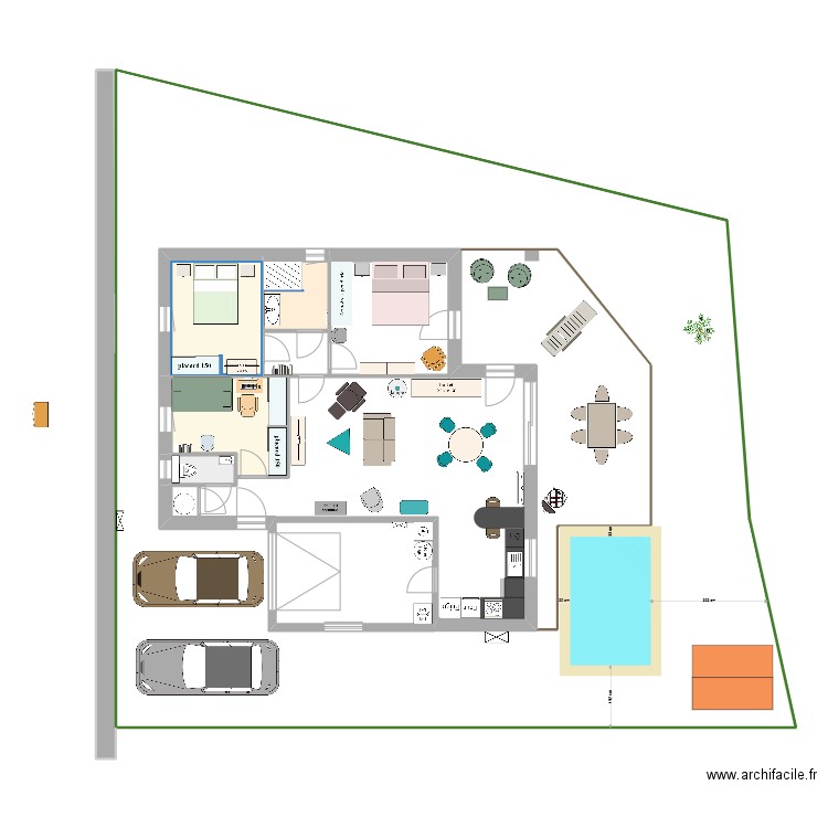 Projet Maison. Plan de 7 pièces et 396 m2