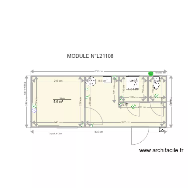 MODULE L21108. Plan de 