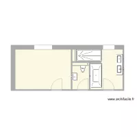 Plan salle de bains &eacute;coulement