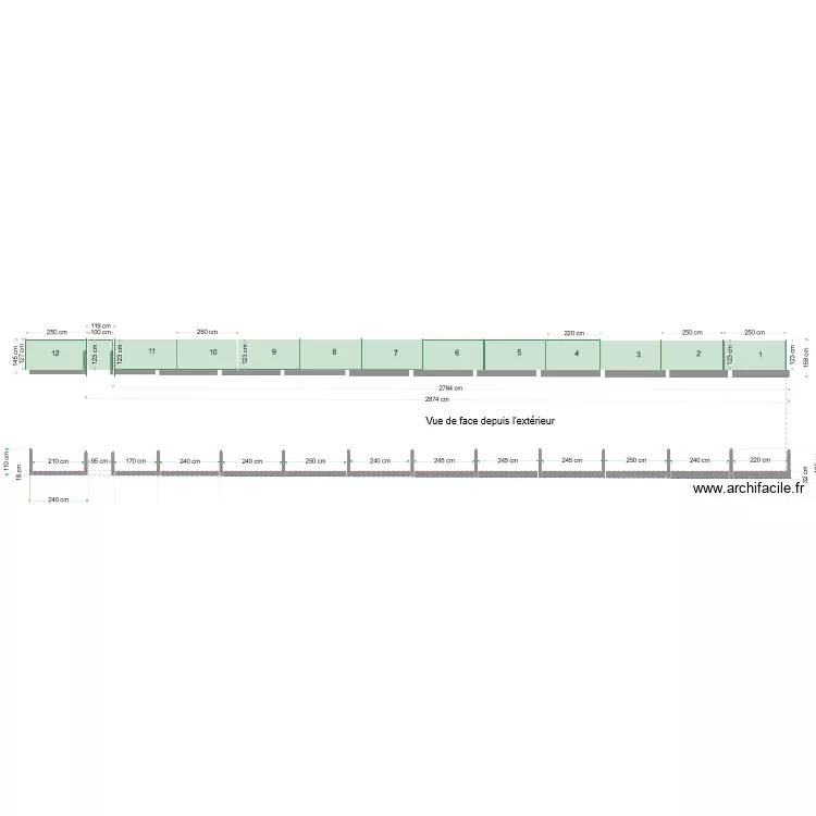 Cl&ocirc;ture. Plan de 