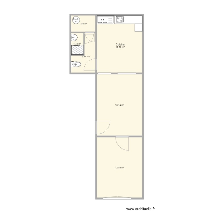 39 chantrelle rdc. Plan de 0 pièce et 0 m2