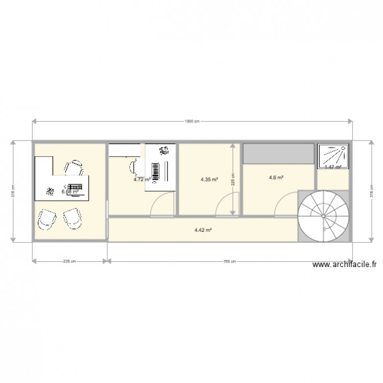 Bureau 1. Plan de 0 pièce et 0 m2
