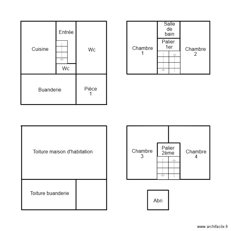 PLOBANNALEC LESCONIL GONZALEZ. Plan de 6 pièces et 15 m2