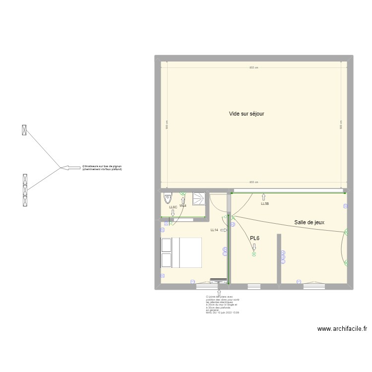 PLAN EXE ETAGE MODIF 1 :  20/06/22. Plan de 4 pièces et 84 m2