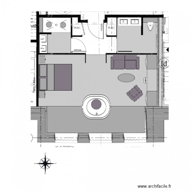 CHAMBRE 8B. Plan de 0 pièce et 0 m2