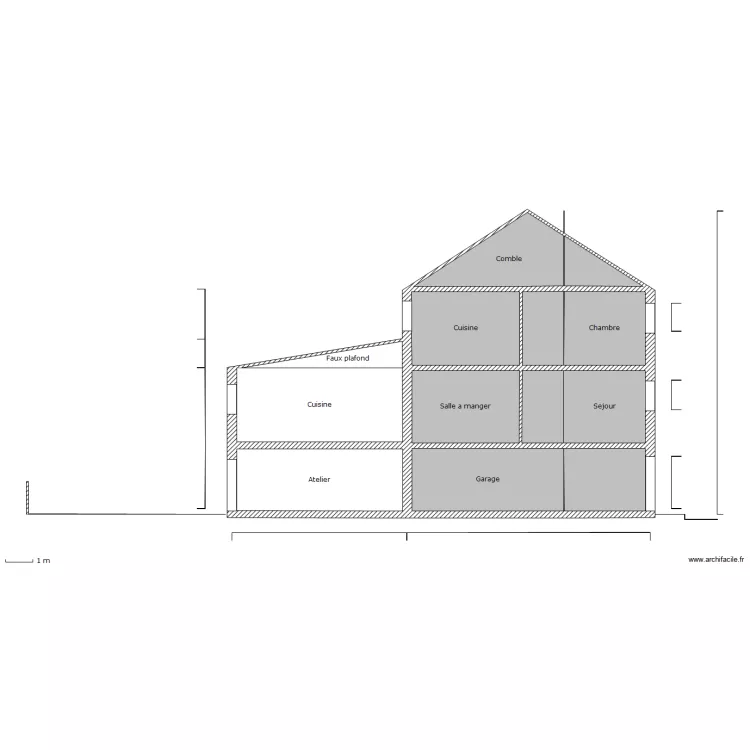 coupe de principe projete extension. Plan de coupe de principe projete extension. Plan de