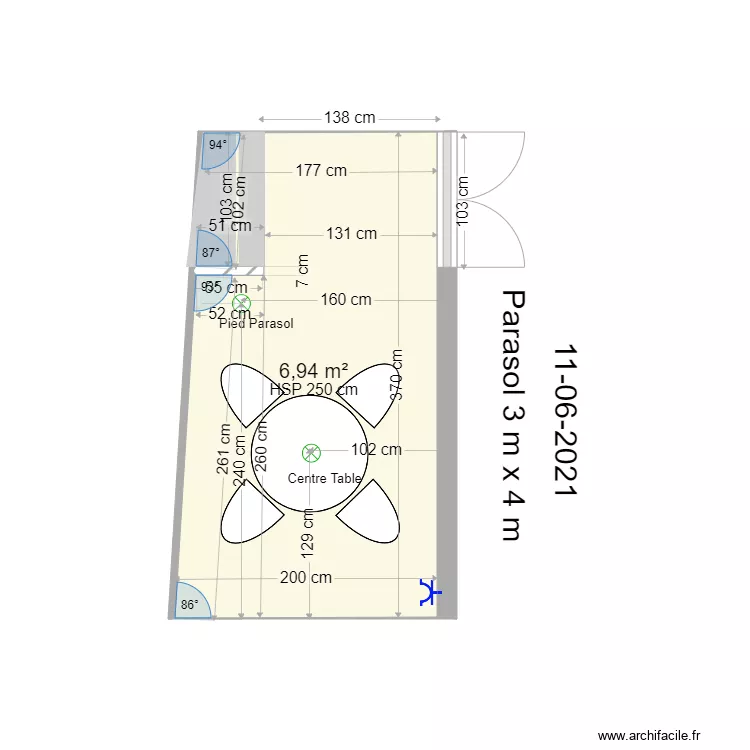 TERRASSE ORBAIS. Plan de 