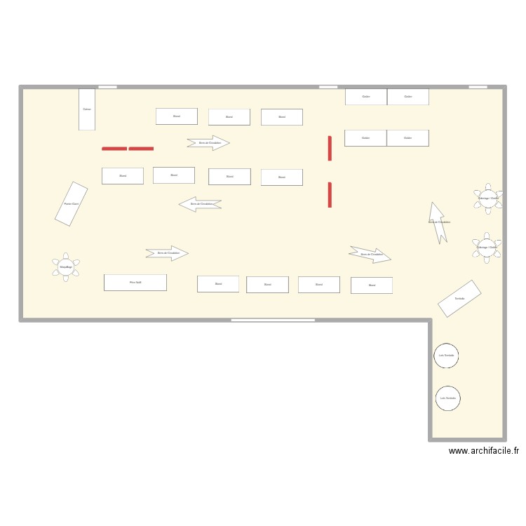 Marché de Noël. Plan de 1 pièce et 268 m2