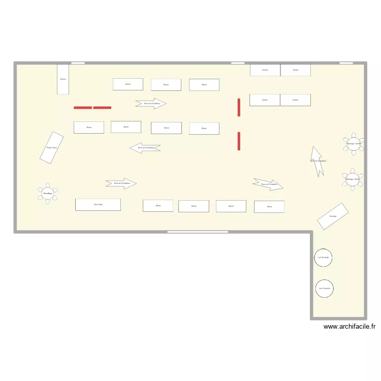 March&eacute; de No&euml;l. Plan de 