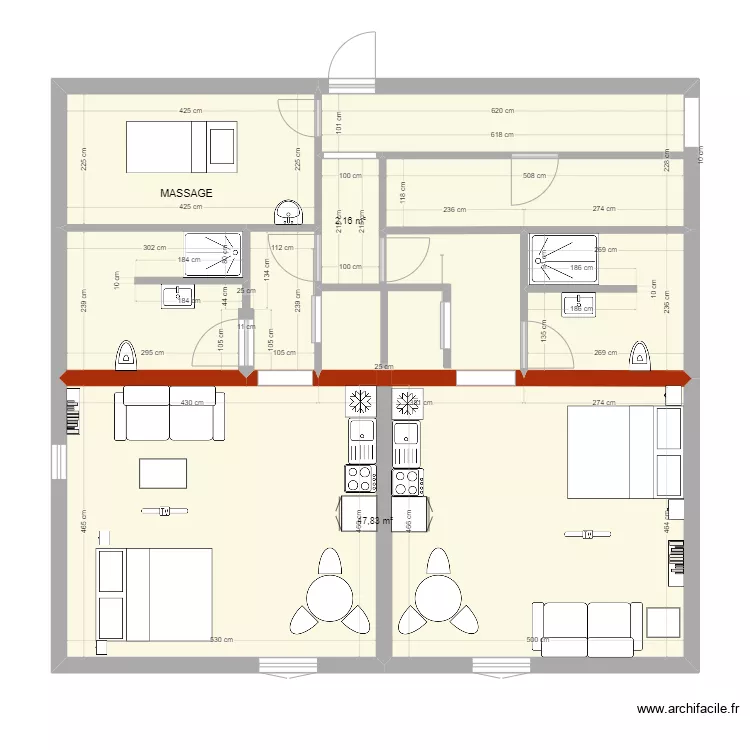 1er étage /2 studios. Plan de 1er étage /2 studios. Plan de