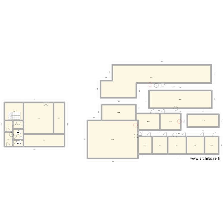 ecole bingerville. Plan de 21 pièces et 554 m2