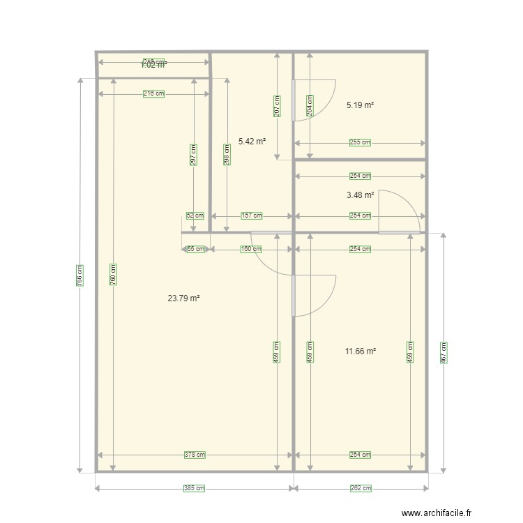 terminé. Plan de 0 pièce et 0 m2