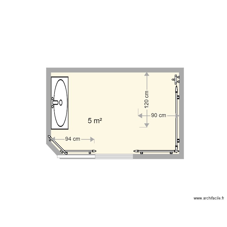 Lomon SDB projet. Plan de 0 pièce et 0 m2