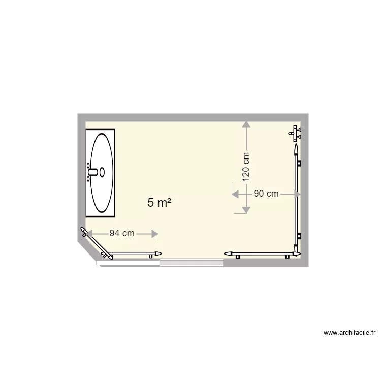 Lomon SDB projet. Plan de 