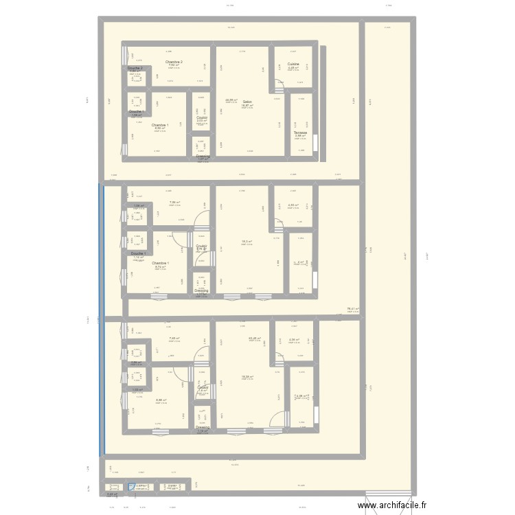 MINI VILLA 2. Plan de 33 pièces et 399 m2