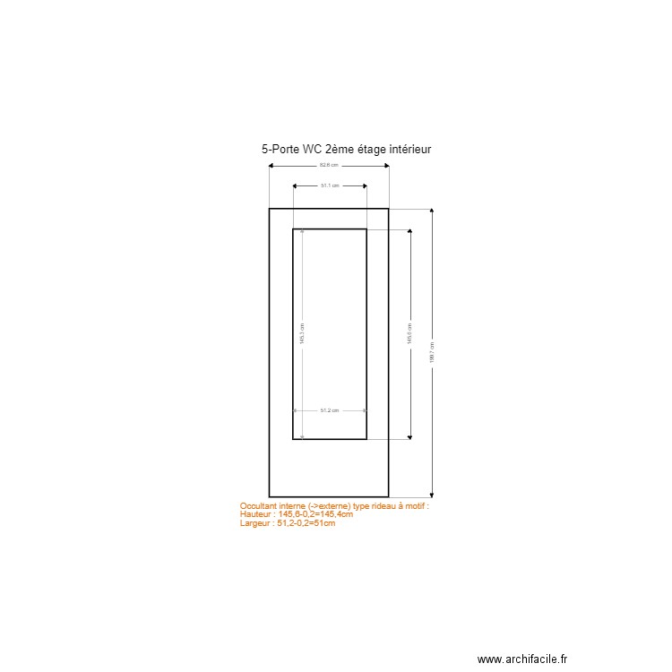 5-Porte WC 2ème étage intérieure. Plan de 0 pièce et 0 m2