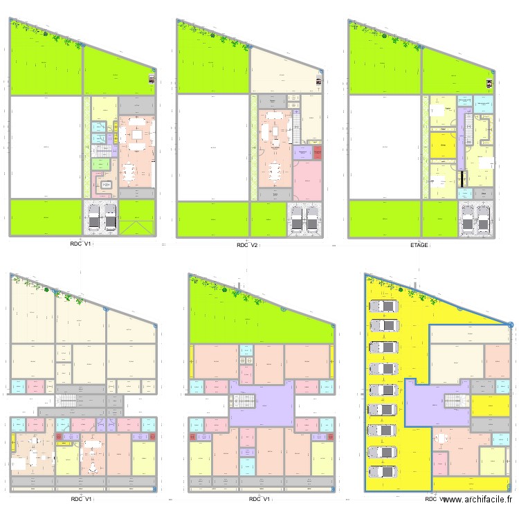 Duplex Jumeles Plan Revise M2. Plan de 0 pièce et 0 m2