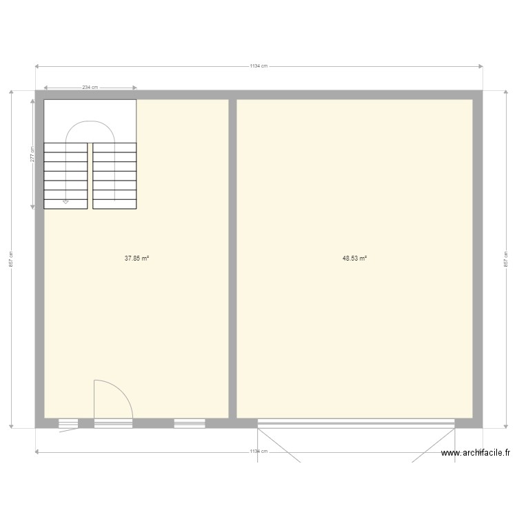  RDC V2 brut. Plan de 0 pièce et 0 m2